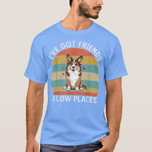 T-shirt Mens Corgi live a des amis dans les endroits bas P