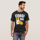 T-shirt Mens Corgi Papa Pembroke Gallois Corgi Graphisme (Devant entier)