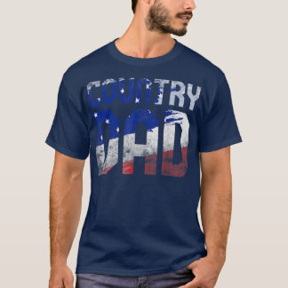 T-shirt Mens Country Music Papa Vintage American Flag1735