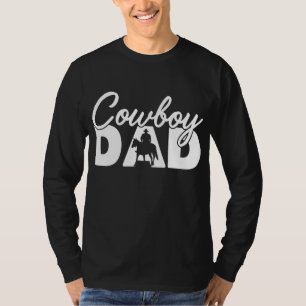 T-shirt Mens Cowboy Papa Funny Cowboy Papa Papa Père Cade