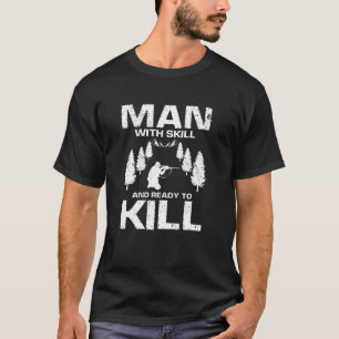 T-shirt Mens Coyote hunting because deer hunting is too ea