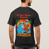 T-shirt Mens Croisière Relaxer Répéter (Dos)