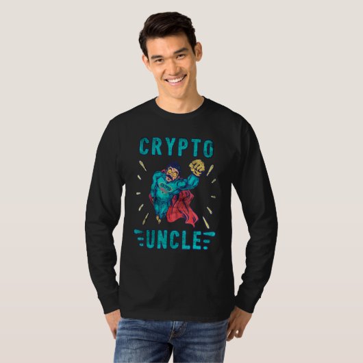 T-shirt Mens Crypto Oncle Bitcoin Coin Hodl Cryptomonnaie (Devant entier)
