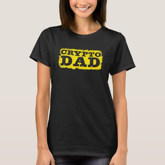 T-shirt Mens Crypto Papa Trader Trader Cryptomonnaie Nft (Devant)