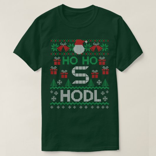 T-shirt Mens Cryptomonnaie Ho ho Hodl Solana Horreur Noël (Design devant)