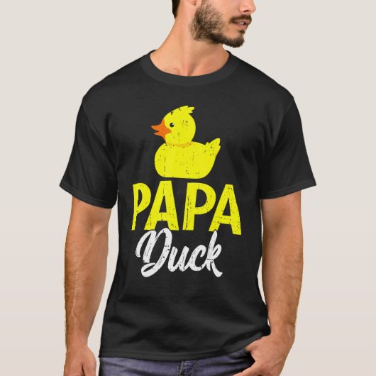 T-shirt Mens Cute Duckling Duckies Papa Duck Da Père (Devant)