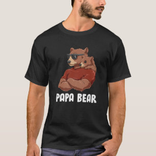 T-shirt Mens Cute Papa Bear - Père Enfants Fils Pap