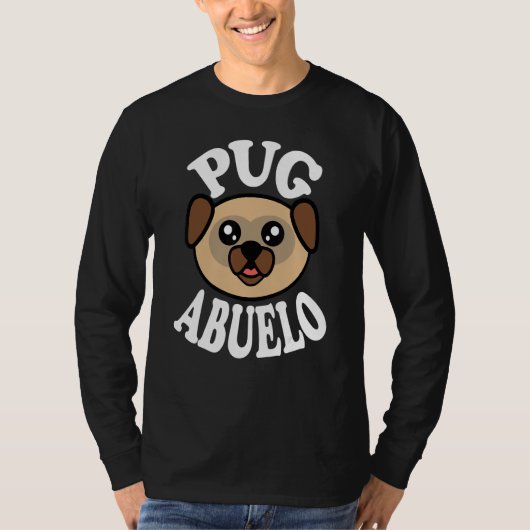 T-shirt Mens Cute Pug Abuelo (Devant)