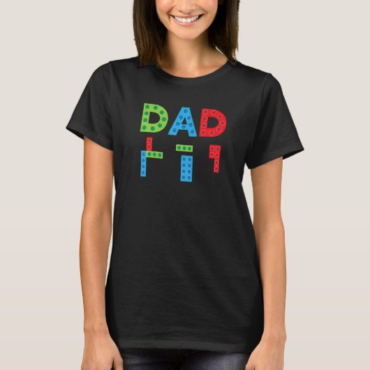 T-shirt Mens Dad Master Builder Father Building Blocks Bri (Devant)