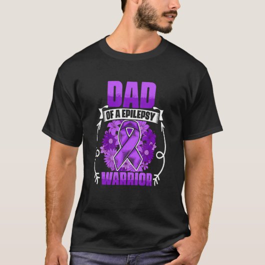 T-shirt Mens Dad Of Epilepsy Warrior Epilepsy Survivor Epi (Devant)