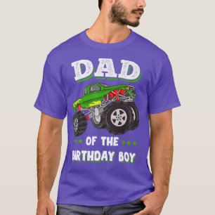 T-shirt Mens Dad Of The Birthday Boy Fathers Monster Truck