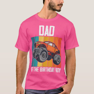 T-shirt Mens Dad Of The Birthday Boy Fathers Monster Truck