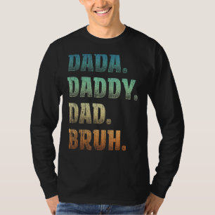 T-shirt Mens Dada Papa Papa Bruh Père Et Enfants Fille Gar