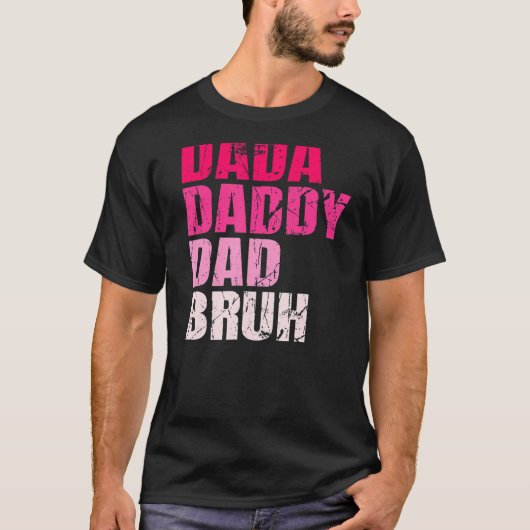 T-shirt Mens Dada Papa Papa Bruh Qui Aime Du Fils Garçons  (Devant)