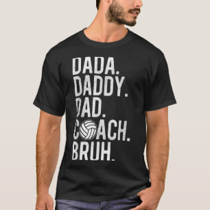 T-shirt Mens Dada Papa Papa Papa Bruh Coach Vintage de vol