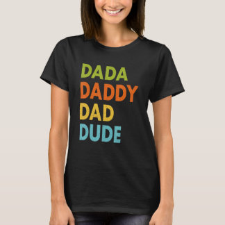 T-shirt Mens Dada papa papa papa mec Fête des pères Dada p