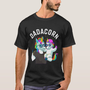 T-shirt Mens Dadacorn Unicorn Papa Famille Père Anniversai