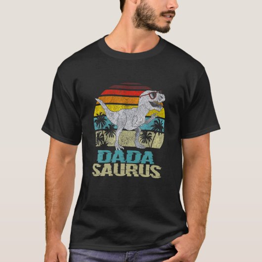 T-shirt Mens Dadasaurus T Rex Dinosaur Dada Saurus Famille (Devant)