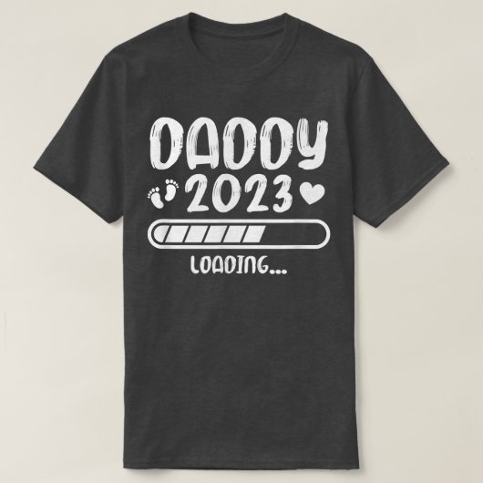 T-shirt Mens Daddy 2023 Annonce de grossesse Première fois (Design devant)