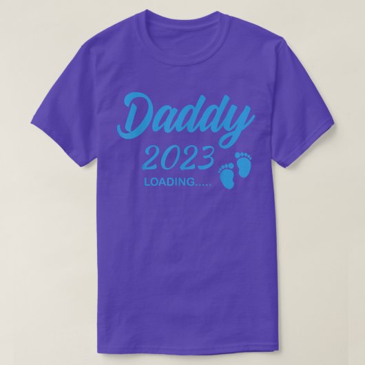 T-shirt Mens Daddy 2023 Loading Pregnancy Announcement Fut (Design devant)