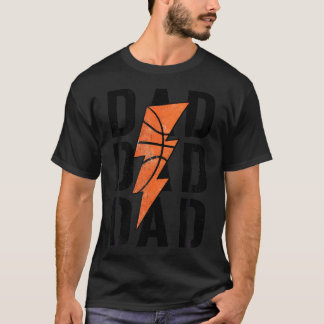 T-shirt Mens Daddy Basketball Lightning Basketball Papa Gi