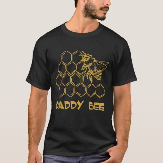 T-shirt Mens Daddy Bee Distressed Beekeeper Bee Daddy (Devant)