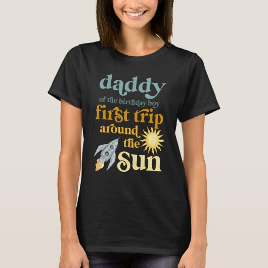 T-shirt Mens Daddy Espace extra-atmosphérique 1er annivers (Devant)