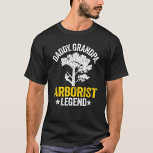 T-shirt Mens Daddy Grandpa Arborist Légende Arbre Escalade