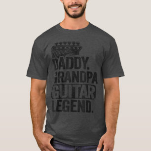 T-shirt Mens Daddy Grandpa Guitar Legend Guitar Lovers Gui