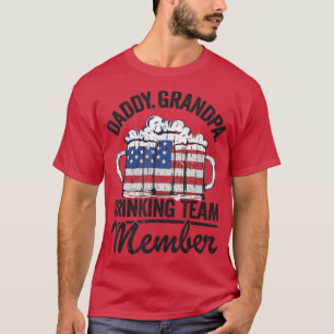 T-shirt Mens Daddy Grandpa USA Drick Team Membre Papa 4t