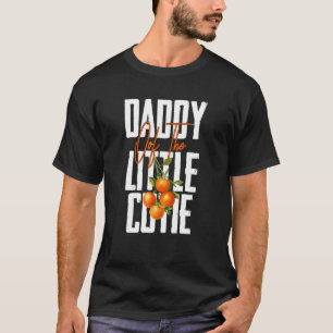 T-shirt Mens Daddy Little Cutie Baby shower Orange 1er Bir