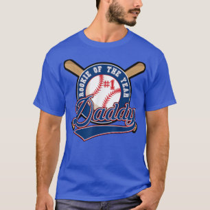 T-shirt Mens Daddy of Rookie of Year 1st Birthday Baseball