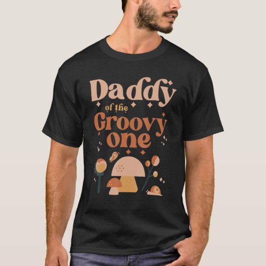 T-shirt Mens Daddy Of The Super One Boho 1st Birthday Hip (Devant)