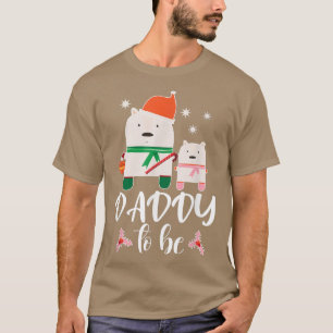 T-shirt Mens Daddy To Be Polar Bear Christmas Baby Shower