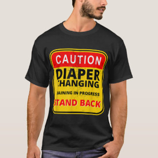 T-shirt Mens Daddy Trousse de couches Nouveau Papa Survie 