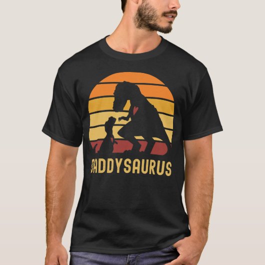 T-shirt Mens Daddysaurus Dinosaur T Rex Fête des pères Pap (Devant)