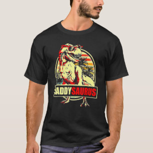 T-shirt Mens Daddysaurus Fête des pères Rex Dinosaur Papa