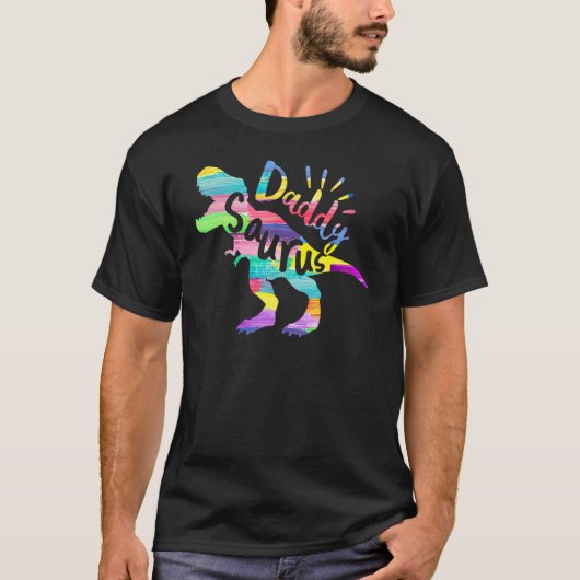 T-shirt Mens Daddysaurus Rex Dinosaur Daddy Saurus Matchin (Devant)