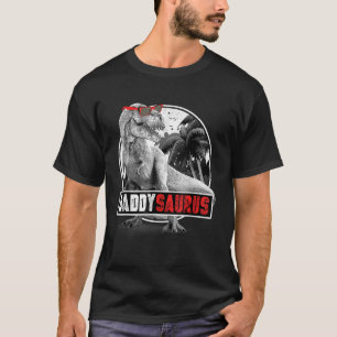 T-shirt Mens Daddysaurus Rex Papa Dinosaur Daddy Saurus Fa