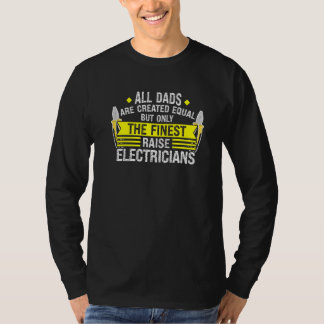 T-shirt Mens Dads Électriciens Électricien Papa