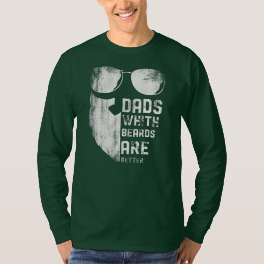 T-shirt Mens Dads With Beards Are Better Funny Fathers (Devant)