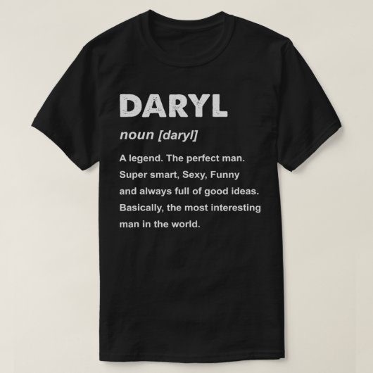 T-shirt Mens Daryl Name (Design devant)