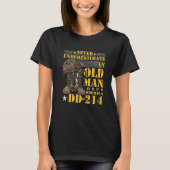 T-shirt Mens Dd 214 Ancien combattant militaire (Devant)