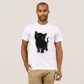 T-shirt Mens de chat noir (Devant entier)