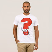 T-shirt Mens de la marque de question rouge (Devant entier)