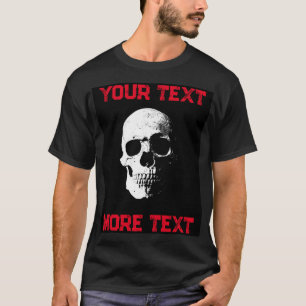 T-shirt Mens de texte désorganisé Moderne Halloween Crâne 