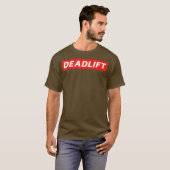 T-shirt Mens Deadlift Strongman Body Builder Gym Design (Devant entier)