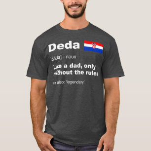 T-shirt Mens Deda Définition Grand-Père Croate