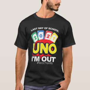 T-shirt Mens Dernier Day Of School Uno 2021 Je suis sorti 