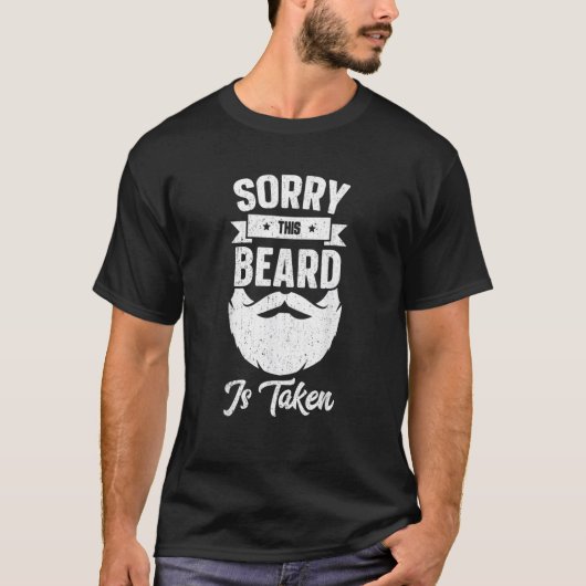 T-shirt Mens Désolé Cette Barbe Est Pris Valentines Jour P (Devant)